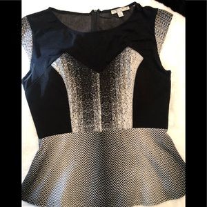 Black & White Alberto Makali peplum shirt